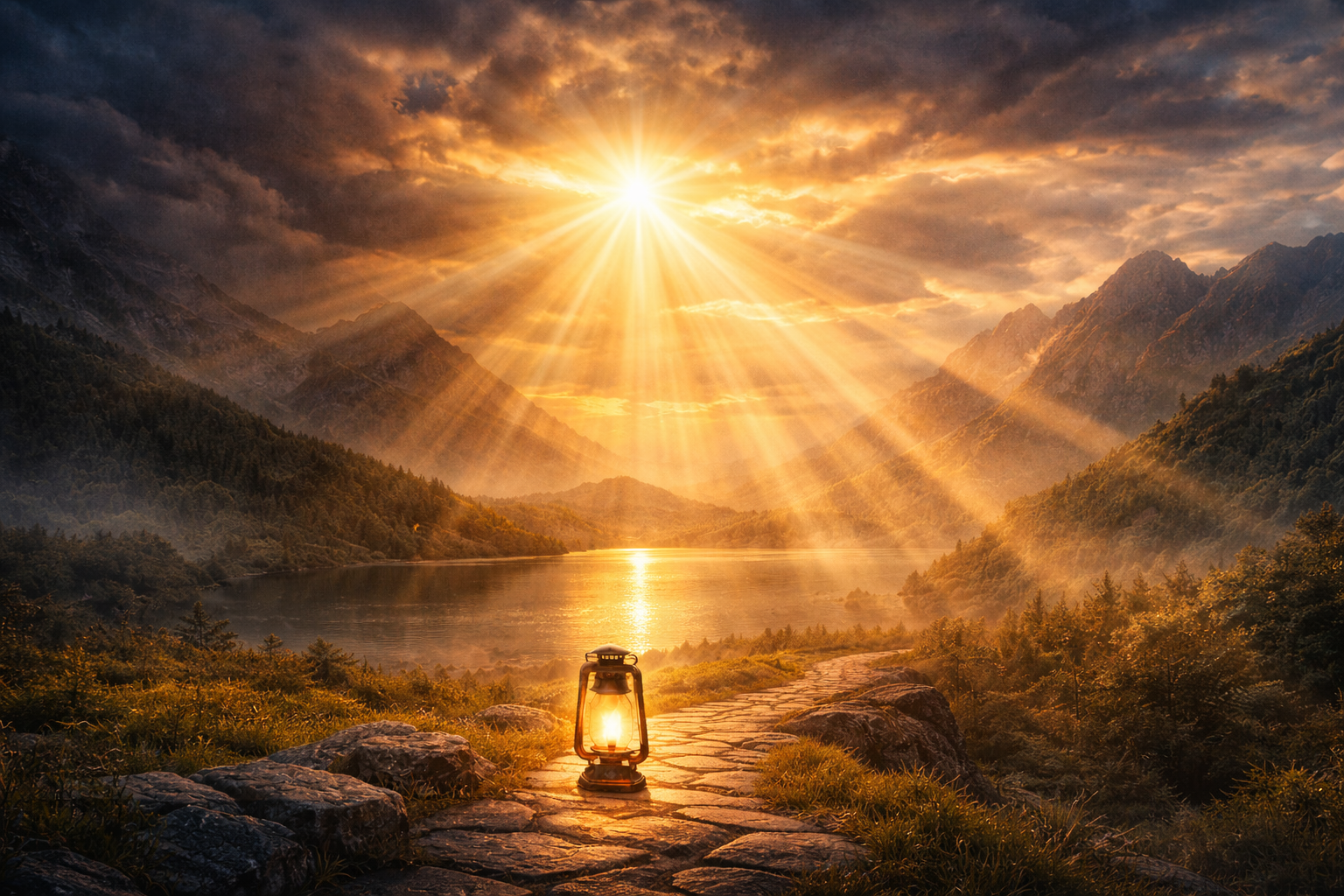 Light of God into the darkness.